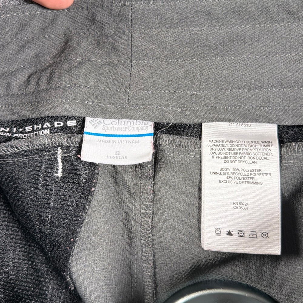 Columbia Silver Ridge Convertible Pants Womens 8 Gray Omni Shade Hiking Zip Off - Picture 6 of 16